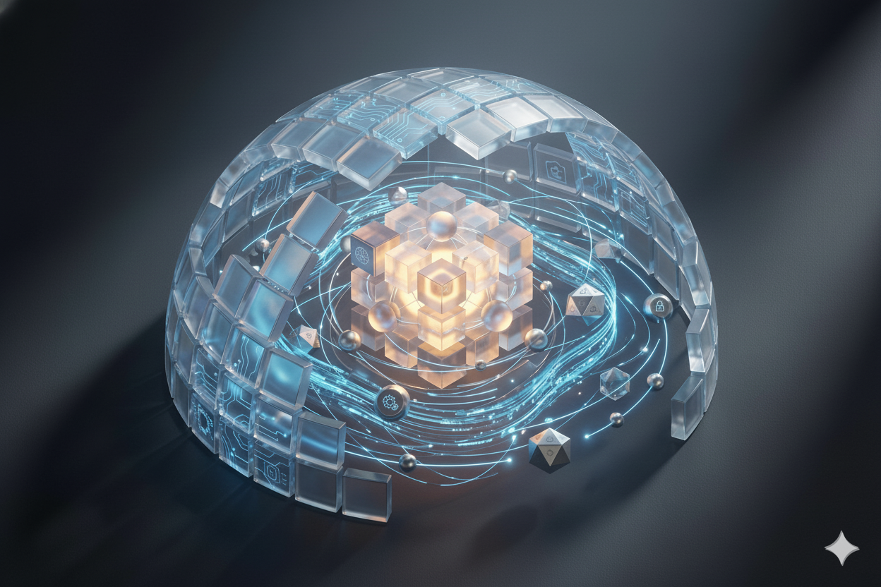 Kuvituskuva: Abstrakti suojakuori - NIS2-direktiivi