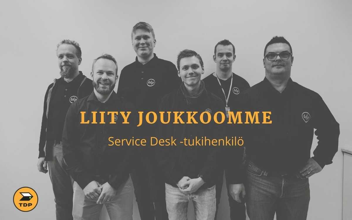 Hae Service Desk -tukihenkilön paikkaa.